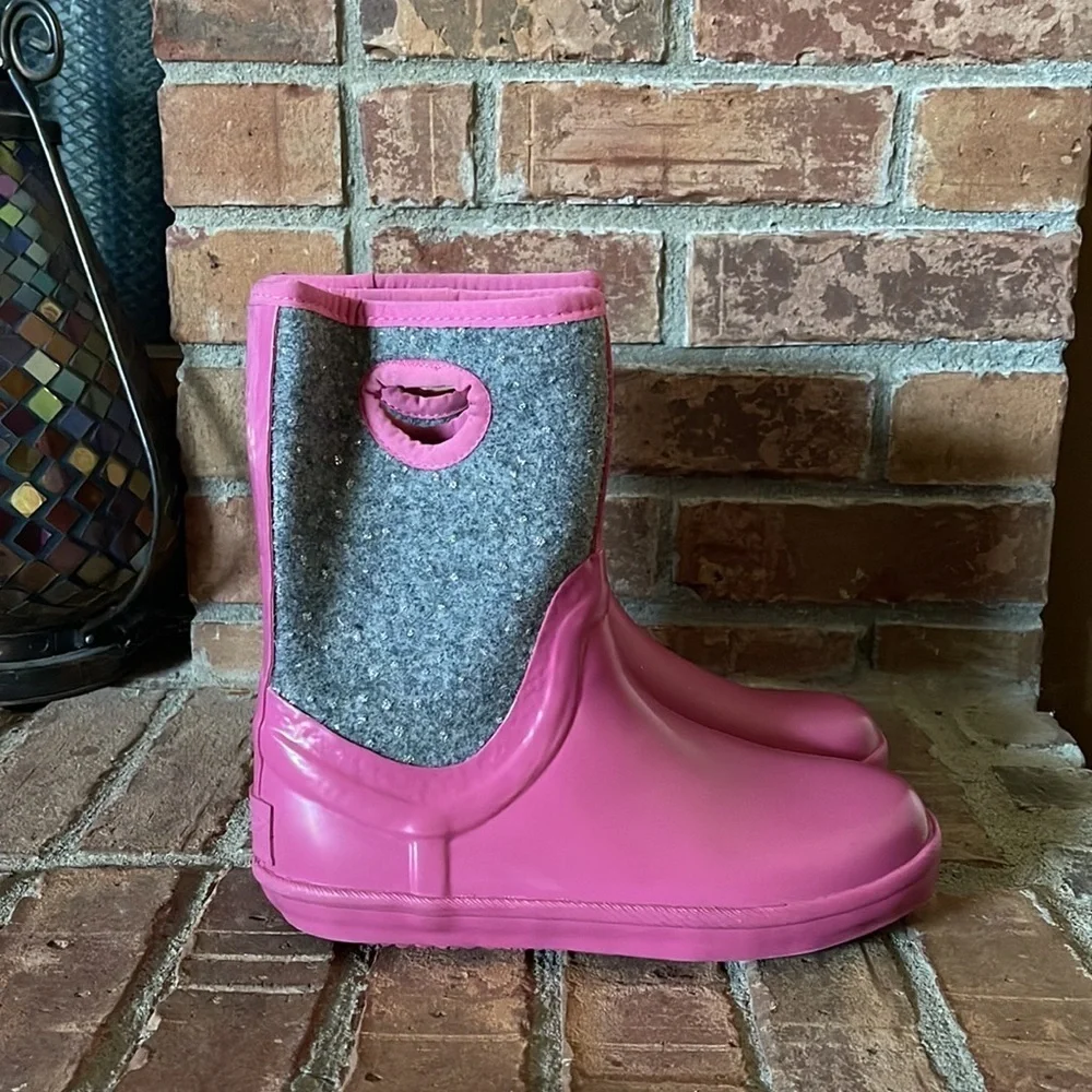 UGG Kex Sparkle Rain Boots Pink Glitter